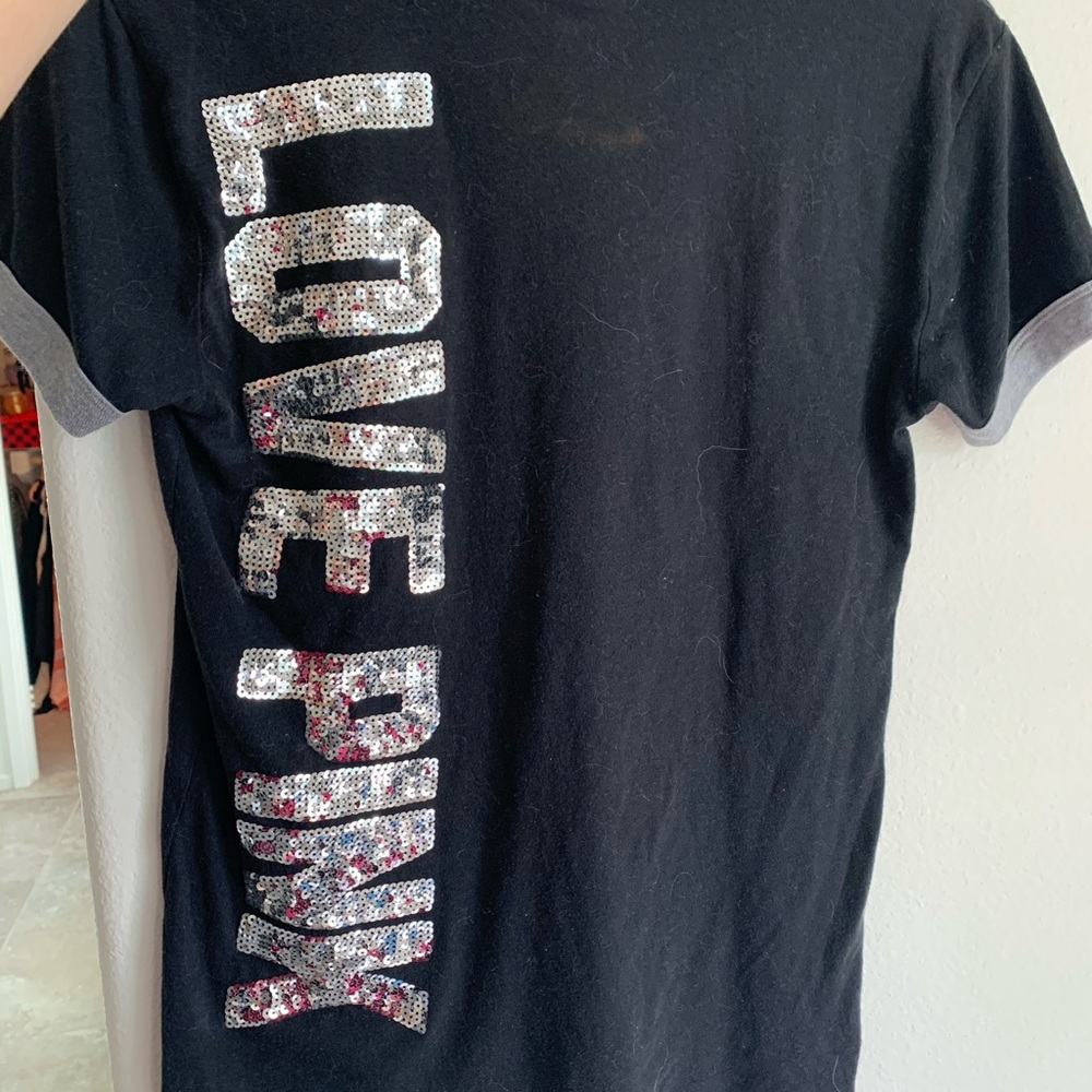 Black bling back VS baseball T